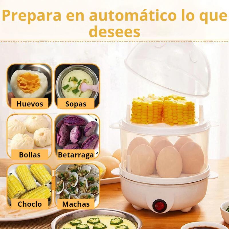 Hervidor eléctrico multifunción de huevos y alimentos de doble capa™