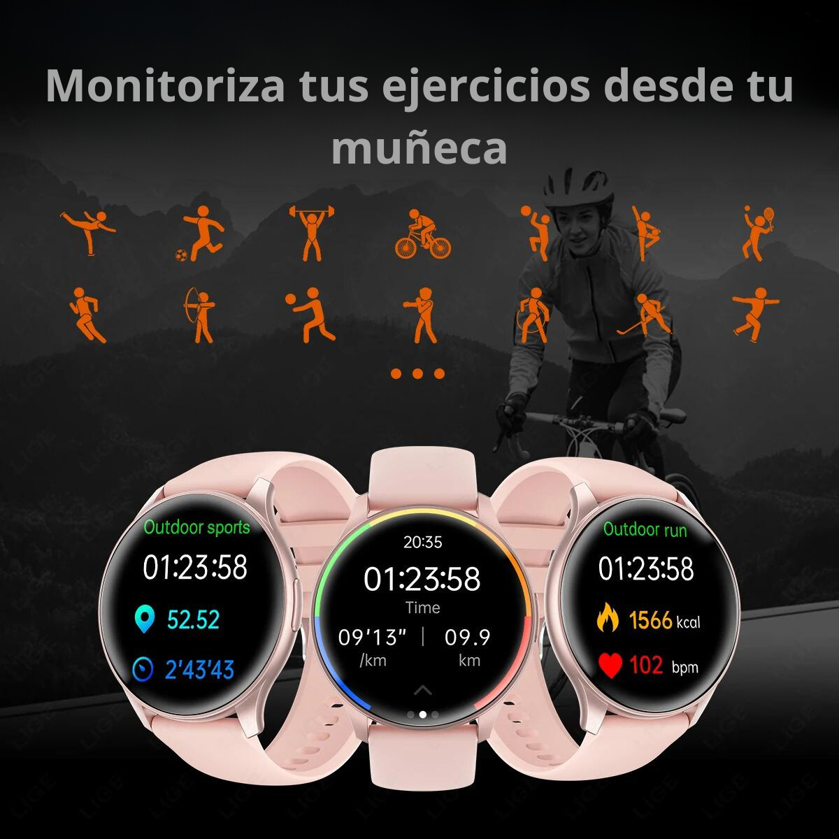 Smart watch con Monitor de Glucosa Cardíaco Mujer™